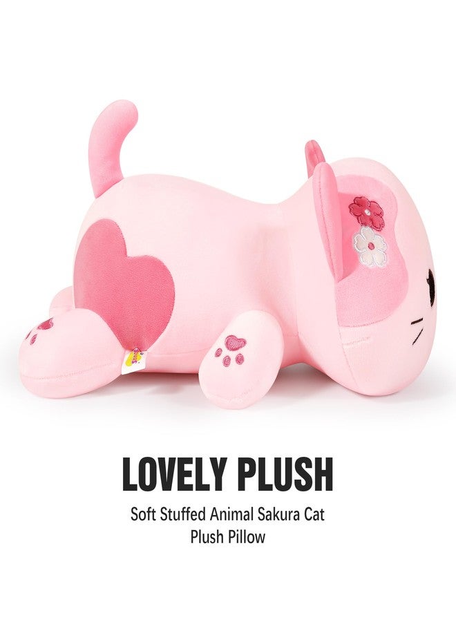 Onsoyours Original Sakura Cat Plush Cute 13 inch Kitten Stuffed Animal Soft Pillow Pink Kawaii Kitty Plush Toy Gift for Kids & Adults (Sakura Cat, 13") - Image 5